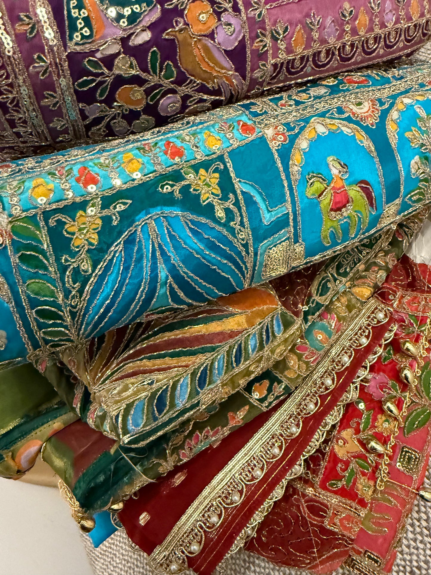 Raja Rani Unstitched Suit - Blue