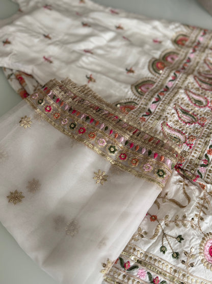 Floral Threadwork Gharara