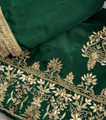 Emerald Green Embroidered