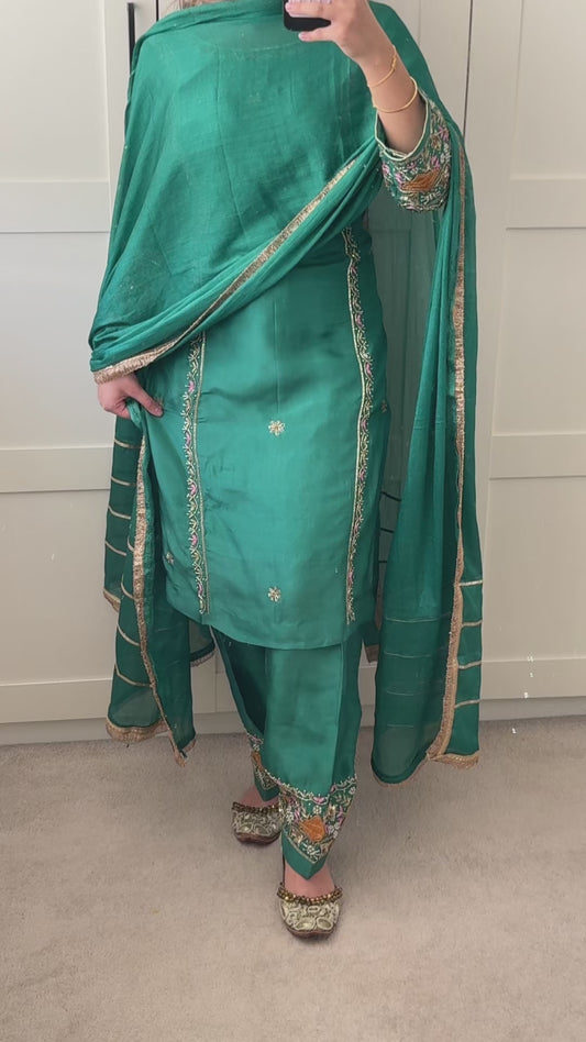 Teal Narrow Salvaar Suit