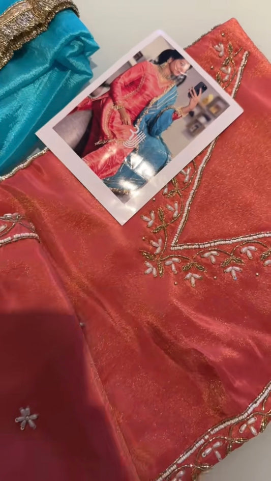 Pink and Blue Unstitched Suit