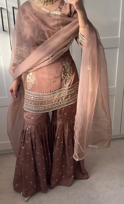 Soft Brown Gharara