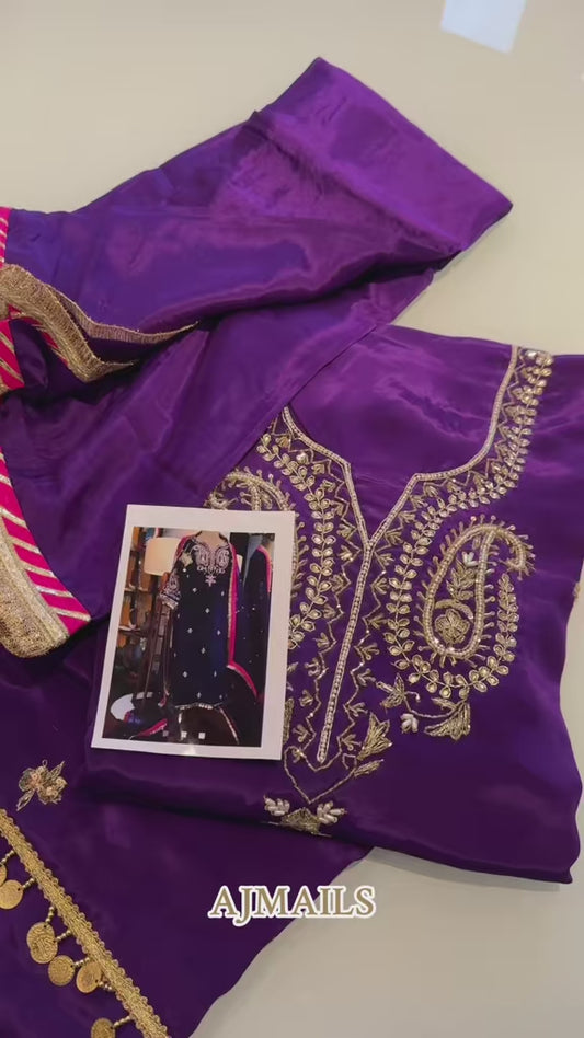 Rich Purple Unstitched Suit